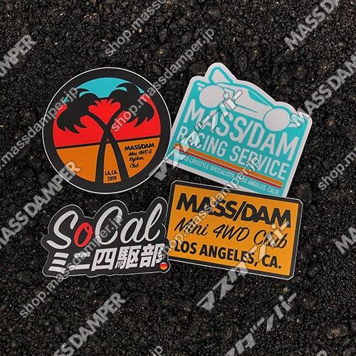Mass Damper SoCal Sticker Set - 4 Pack