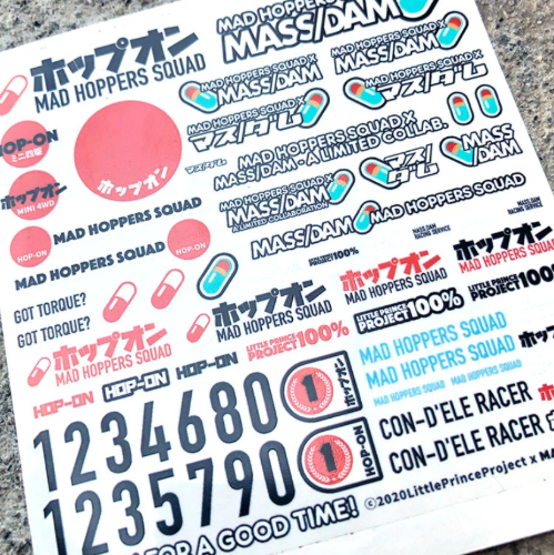 Mass/Dam x Mad Hoppers Squad Collab. Mini Decal Sheet